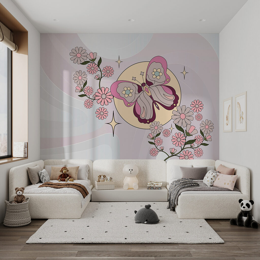 Schmetterling zwischen Blüten — Interieur 5