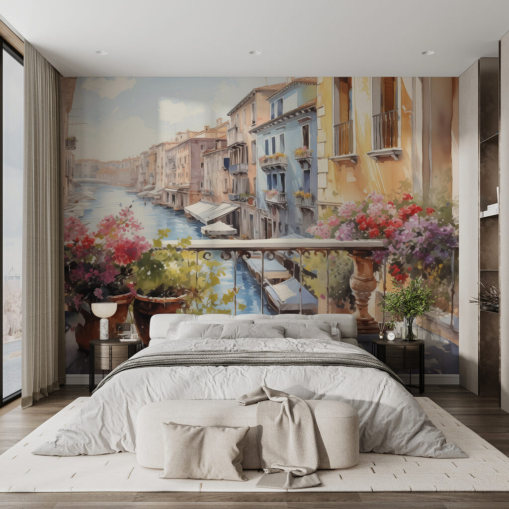 Balkon über dem Kanal in einem Interieur