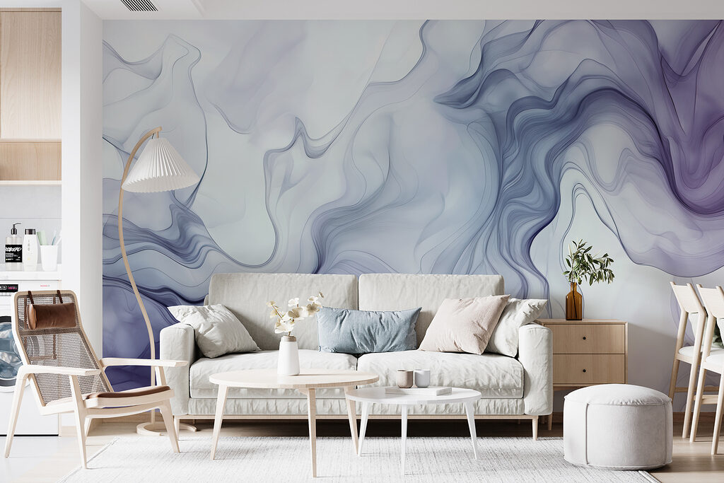 Wogende Tintenschleier in einem Interieur