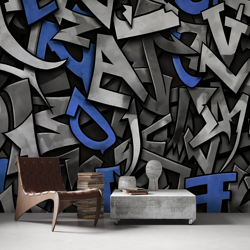 Buchstaben in dunklen Schichten — Interieur 1