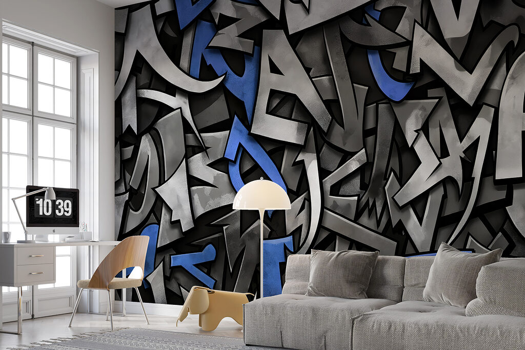 Buchstaben in dunklen Schichten — Interieur 2