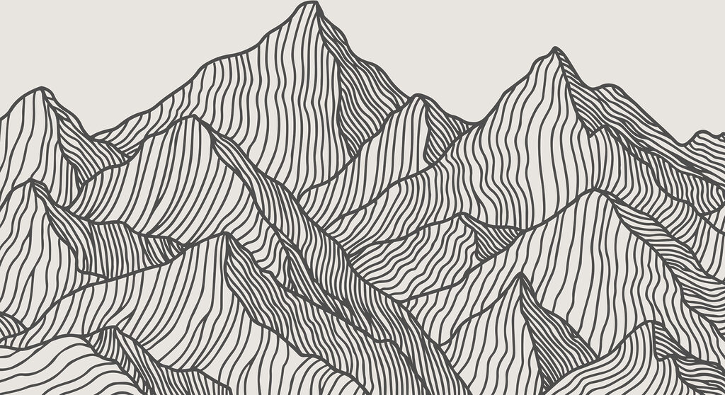Berggipfel aus Linien — ganzes Design