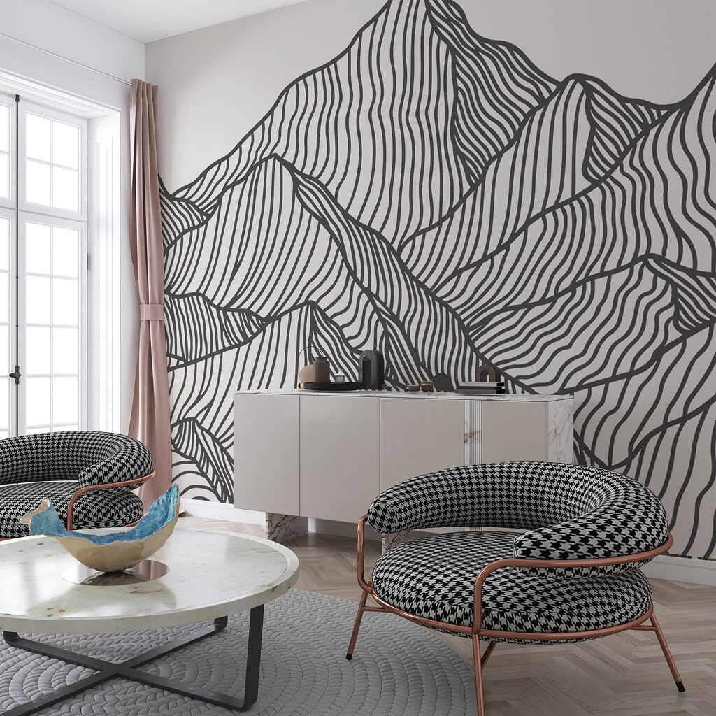 Berggipfel aus Linien — Interieur 1