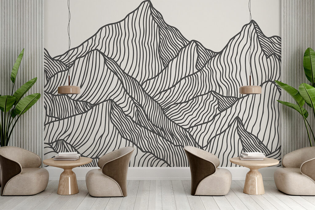 Berggipfel aus Linien — Interieur 2