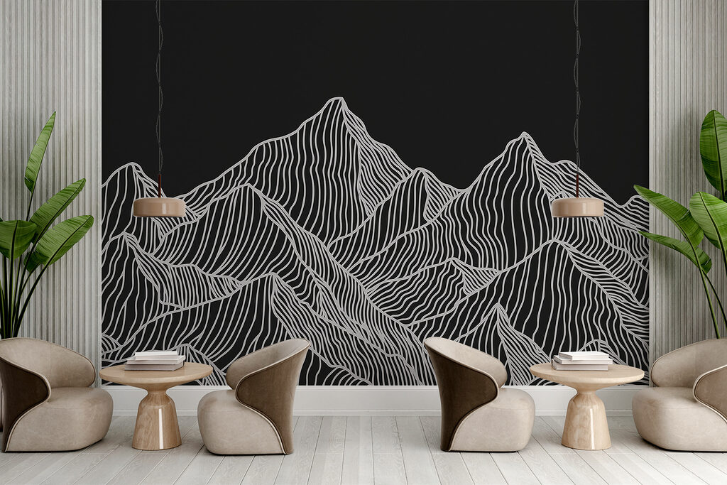 Berggipfel aus Linien — Interieur 2