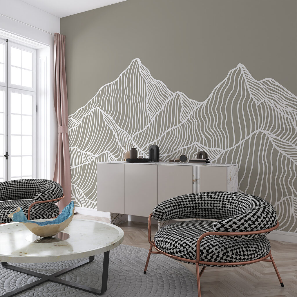 Berggipfel aus Linien — Interieur 1