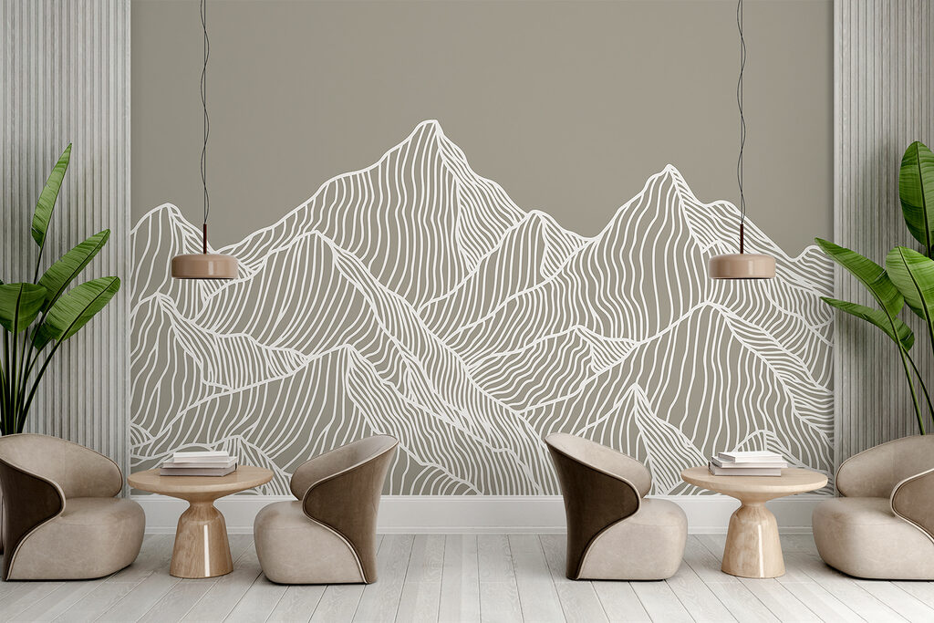 Berggipfel aus Linien — Interieur 2