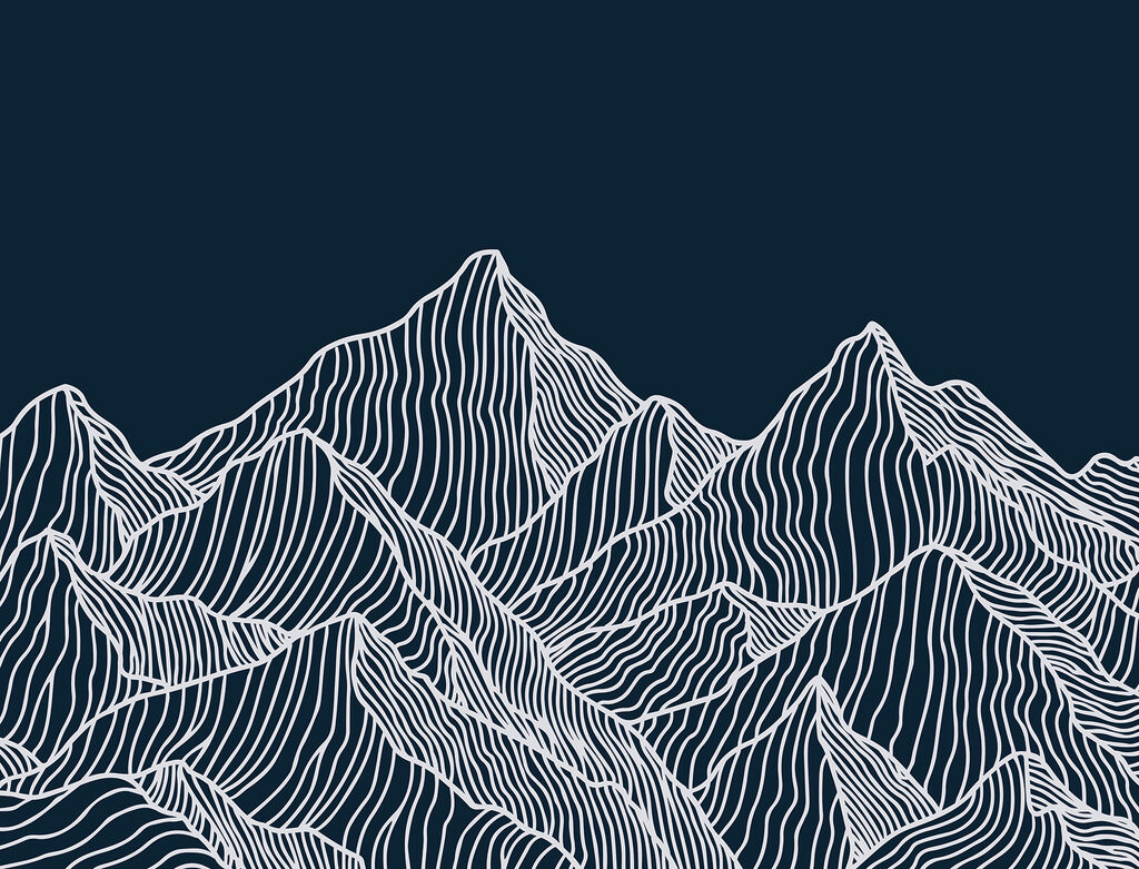 Berggipfel aus Linien — ganzes Design
