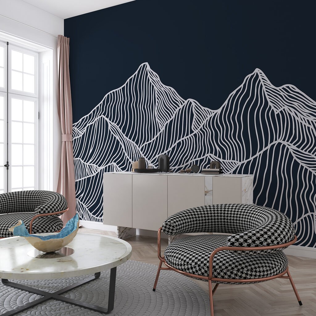 Berggipfel aus Linien — Interieur 1