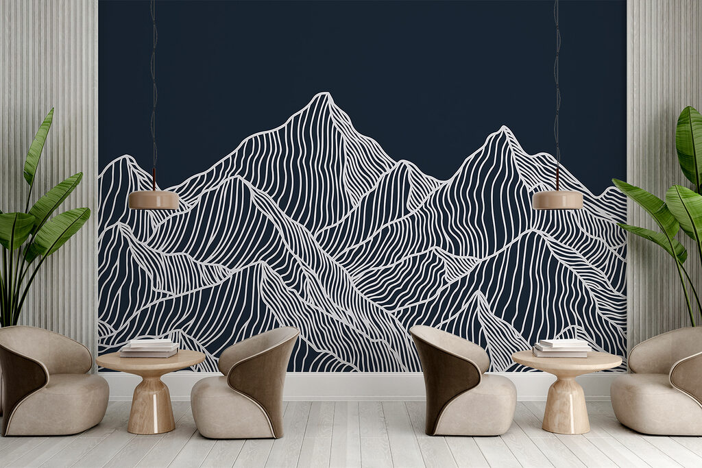 Berggipfel aus Linien — Interieur 2