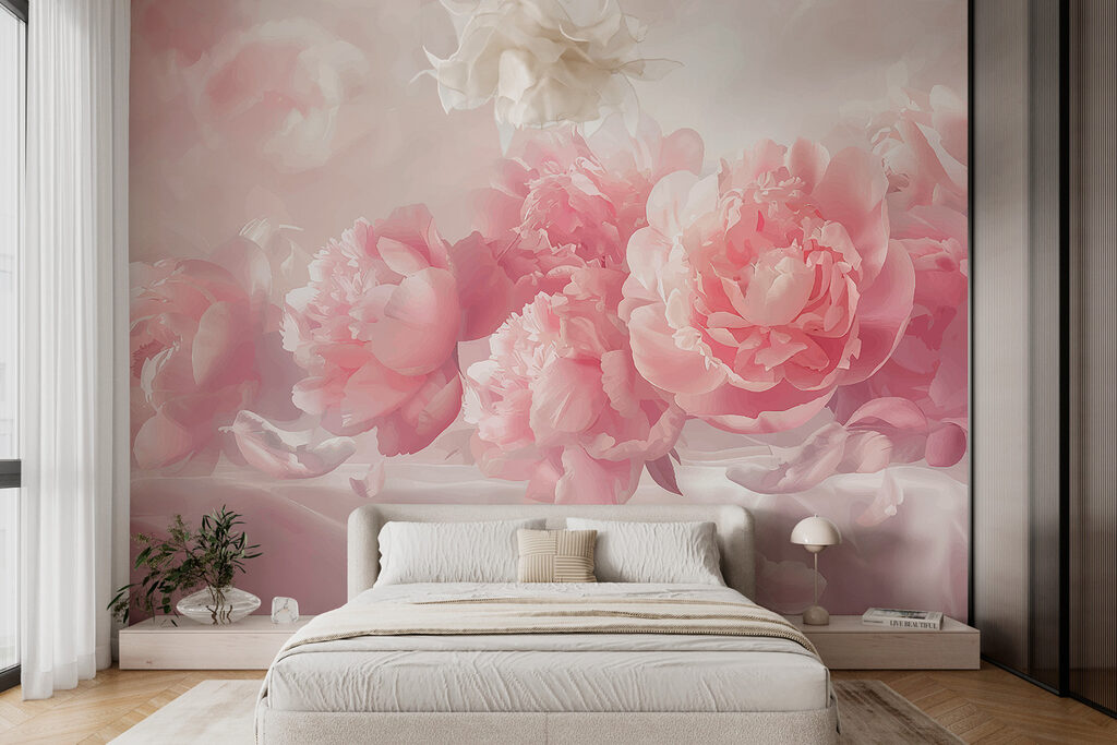 Rosa Blüten vor Wolken — Interieur 1