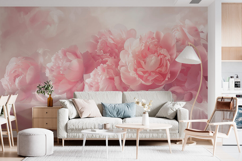 Rosa Blüten vor Wolken — Interieur 2