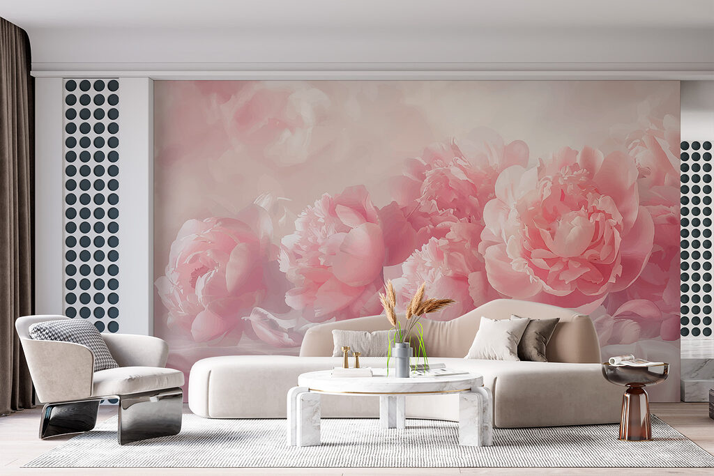 Rosa Blüten vor Wolken — Interieur 3