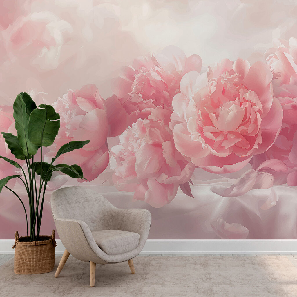 Rosa Blüten vor Wolken — Interieur 4