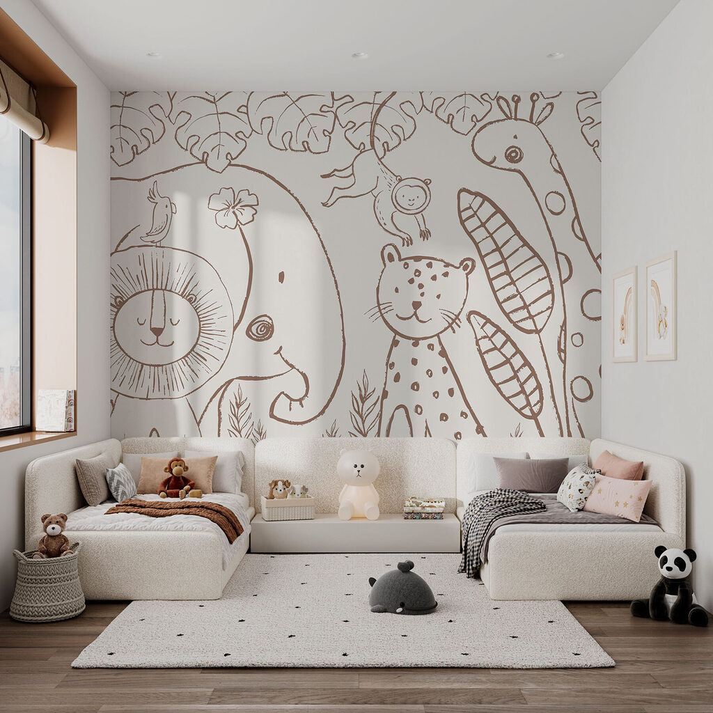 Gezeichnete Dschungeltiere — Interieur 2