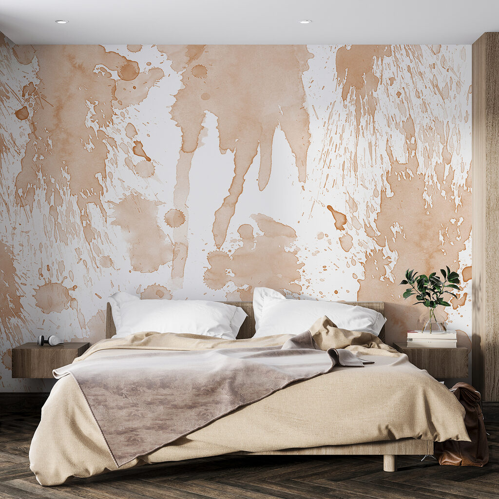 Lockere Farbspritzer in einem Interieur