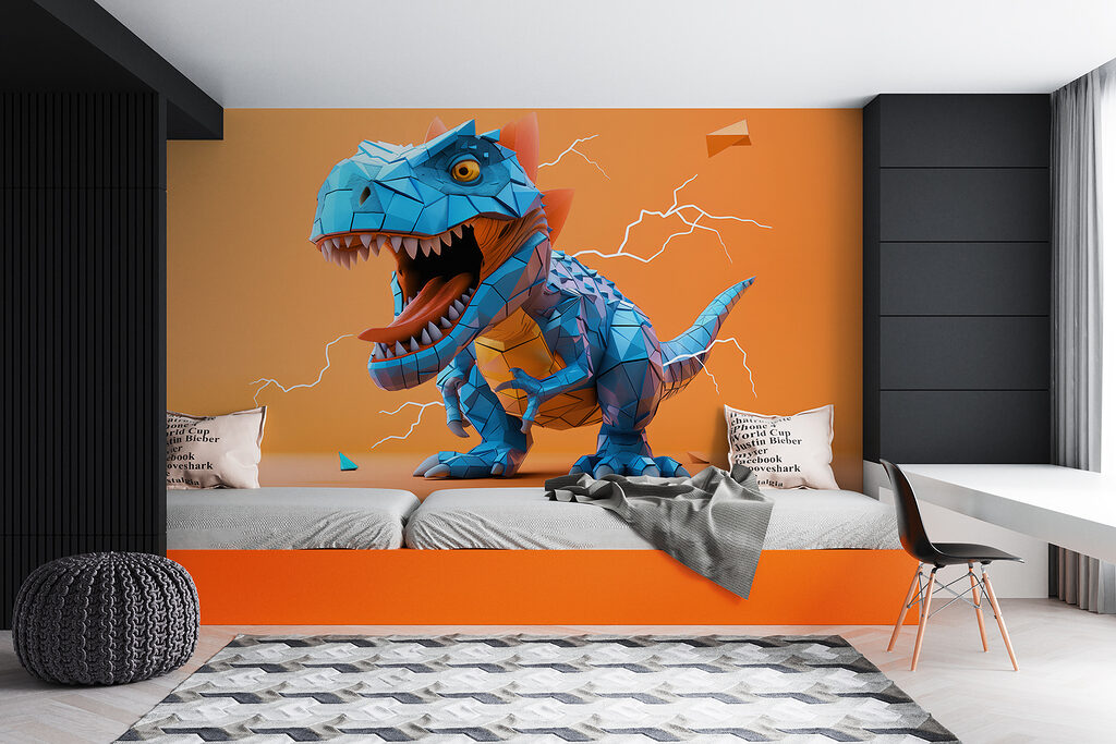 Blauer Dino mit Blitzen — Interieur 2