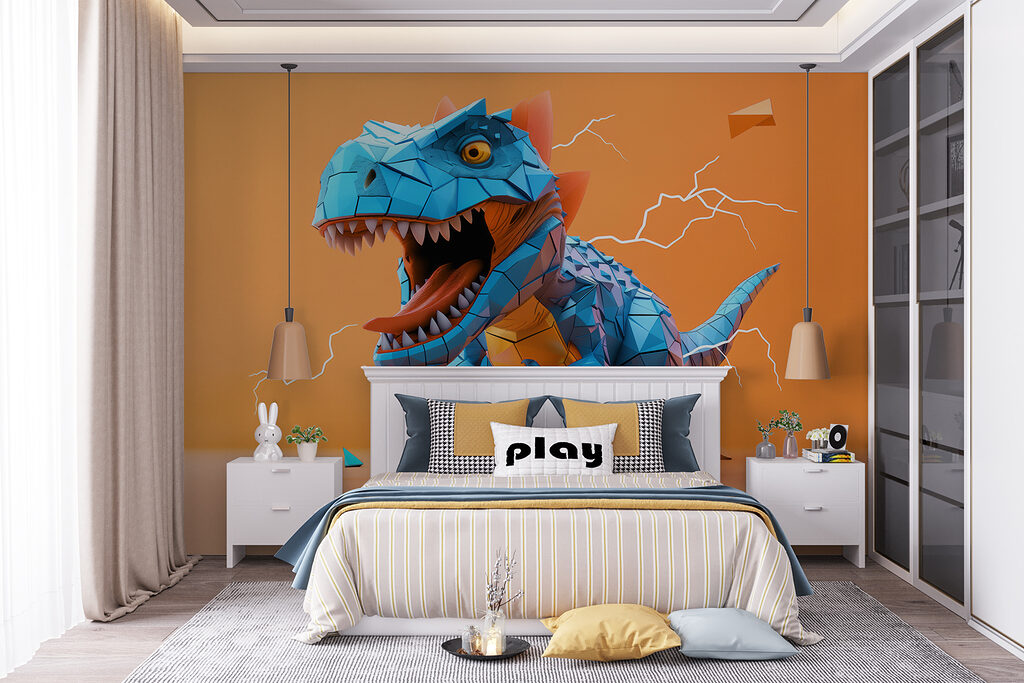 Blauer Dino mit Blitzen — Interieur 3
