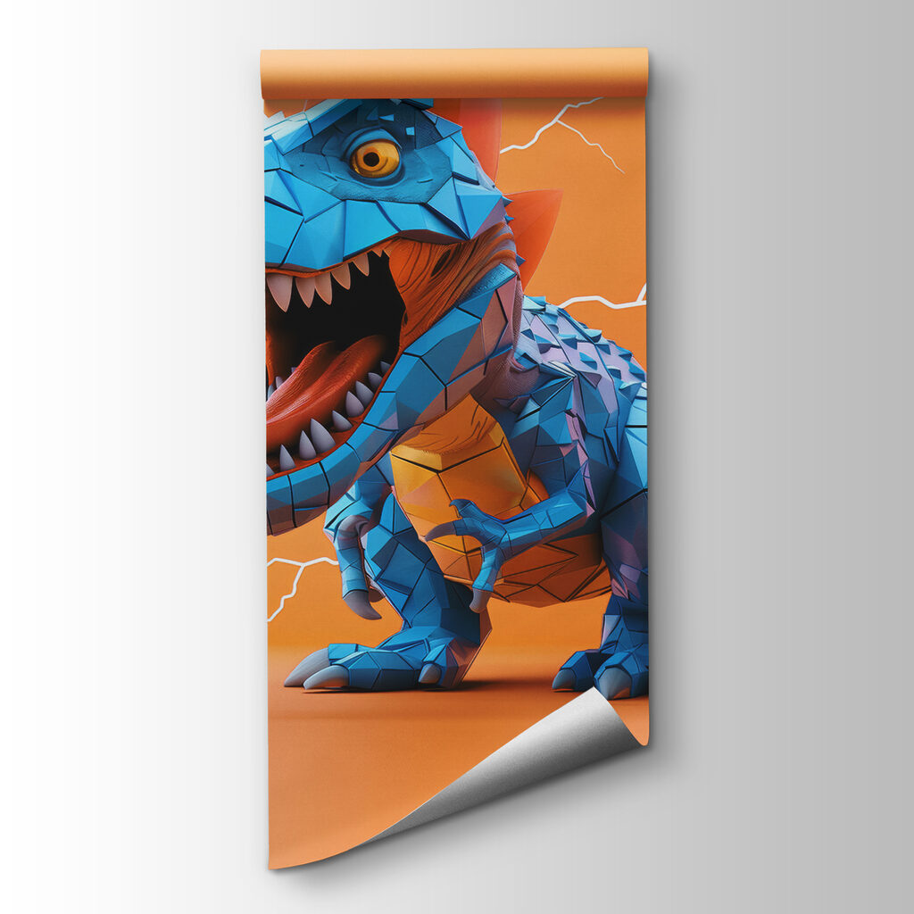 Blauer Dino mit Blitzen — Produktansicht