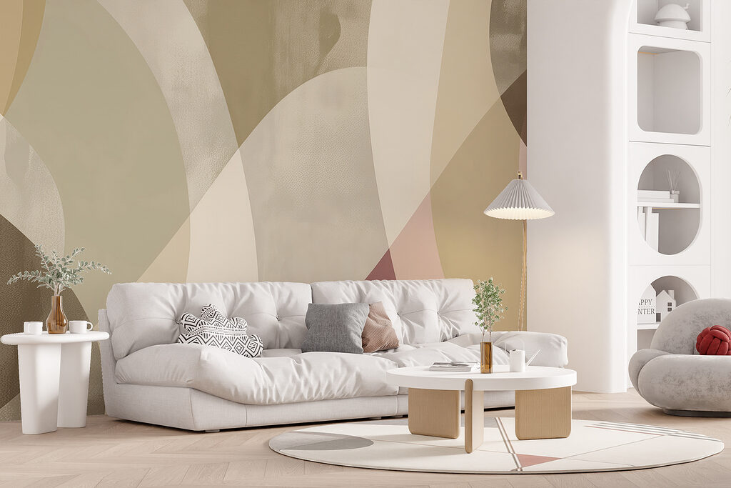 Bänder mit weichen Kanten in einem Interieur