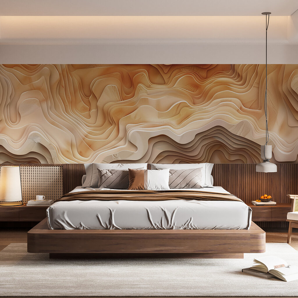 Wellige Schichten in einem Interieur