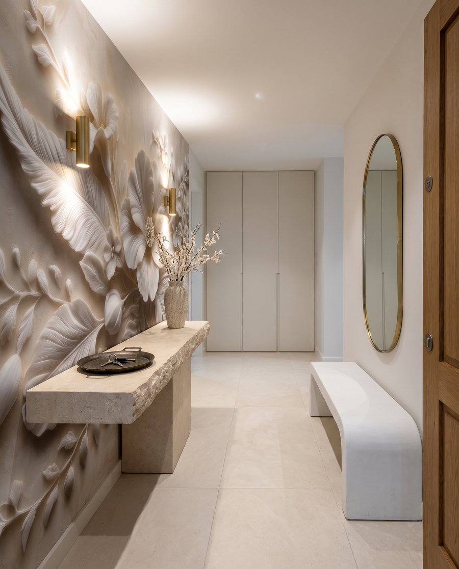 Blüten mit weißen Federn — Interieur 2