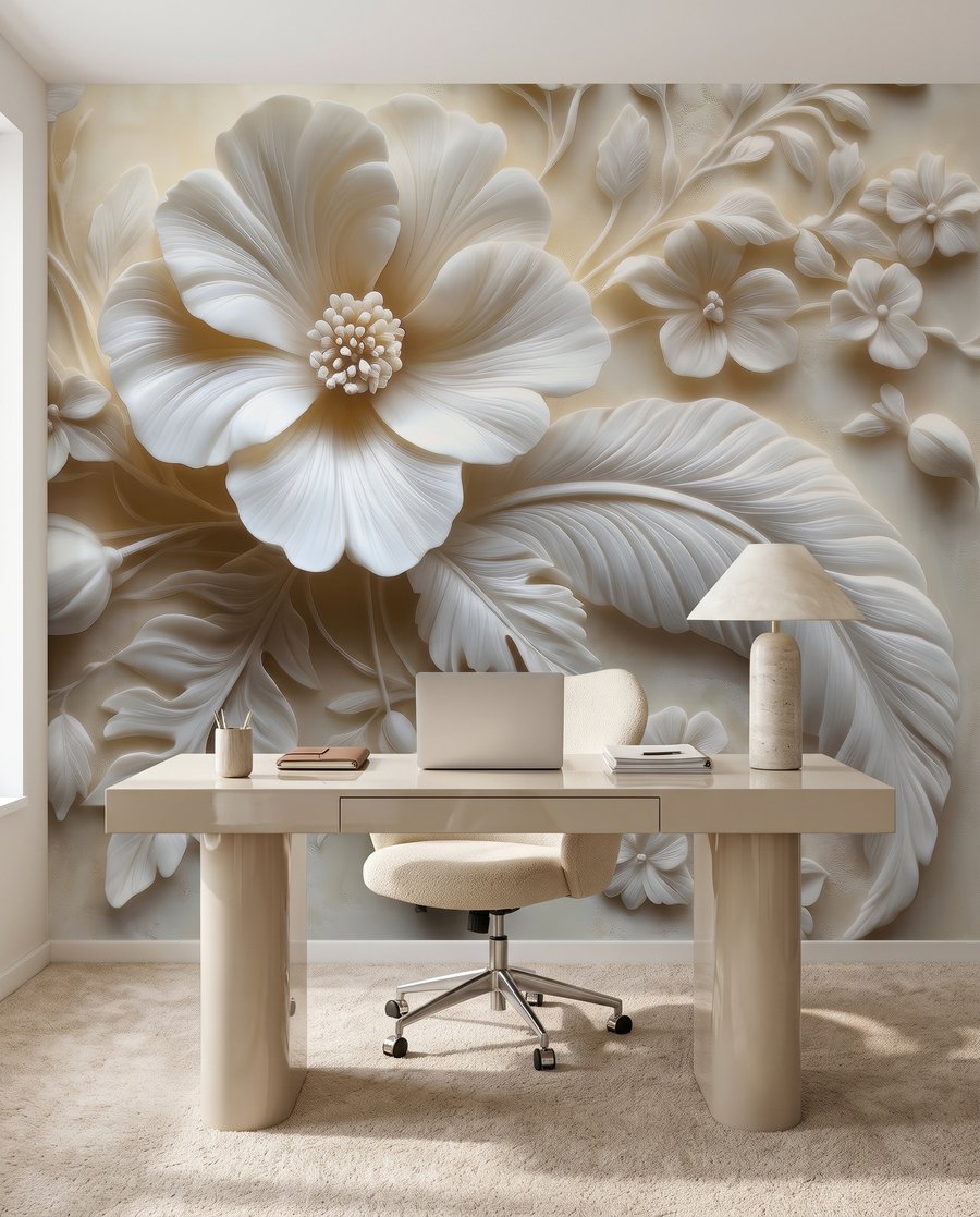 Blüten mit weißen Federn — Interieur 6