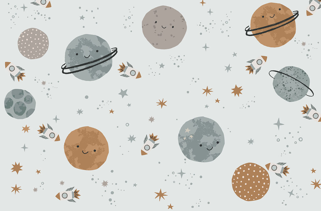 Freundliche Planeten — ganzes Design