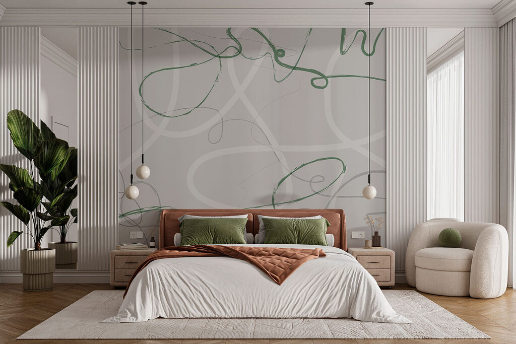 Verschlungene Linien in einem Interieur