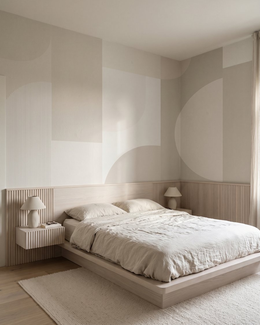 Rechtecke und Halbkreise in einem Interieur