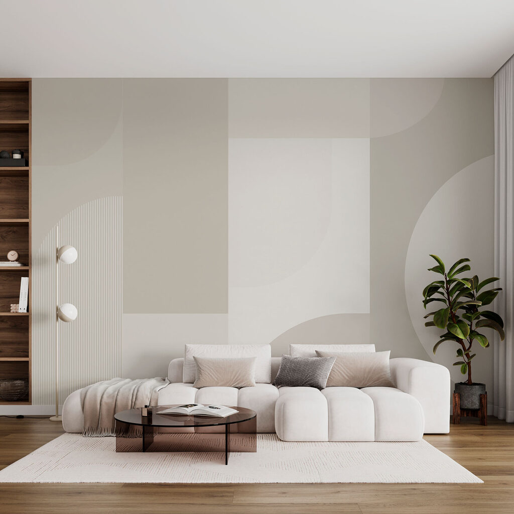 Rechtecke und Halbkreise in einem Interieur