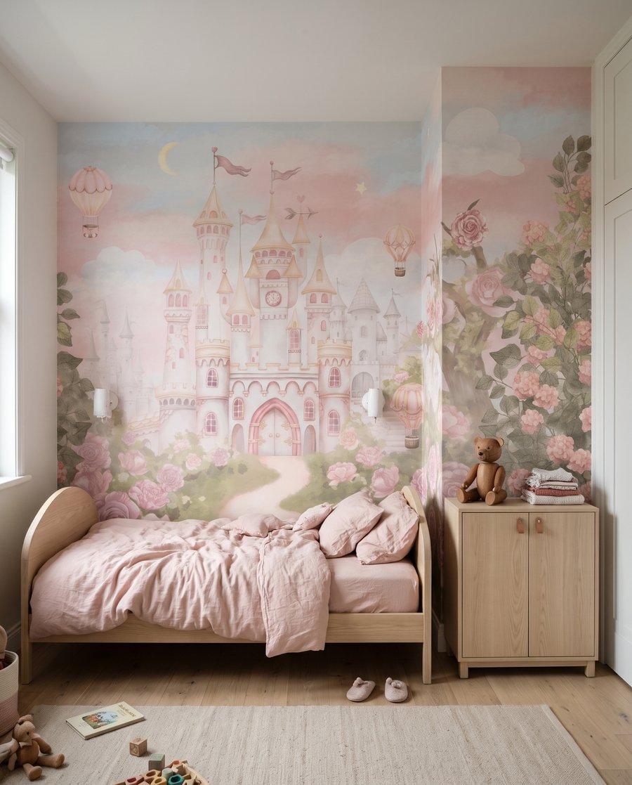 Schloss hinter dem Rosengarten in einem Interieur