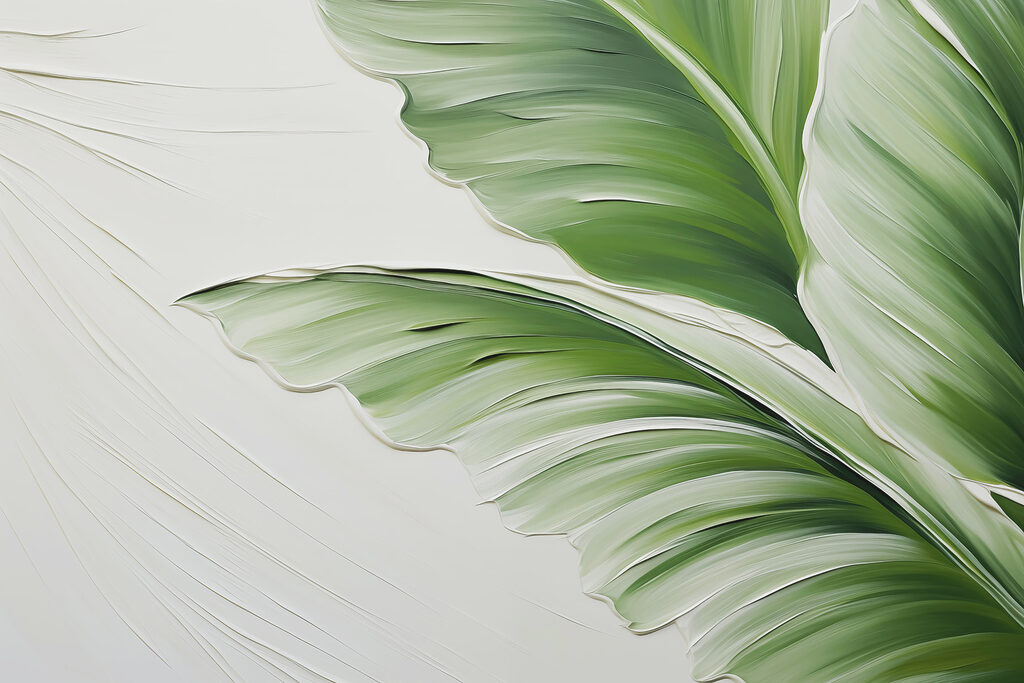 Grünes Blatt mit Falten — ganzes Design