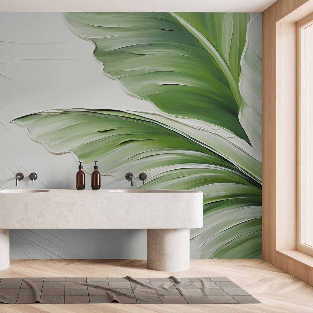 Grünes Blatt mit Falten — Interieur 2