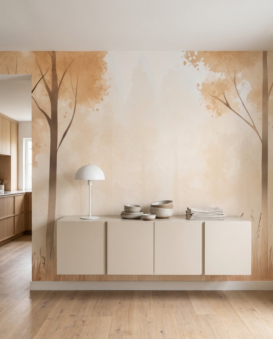 Waldrand mit hohen Stämmen — Interieur 5