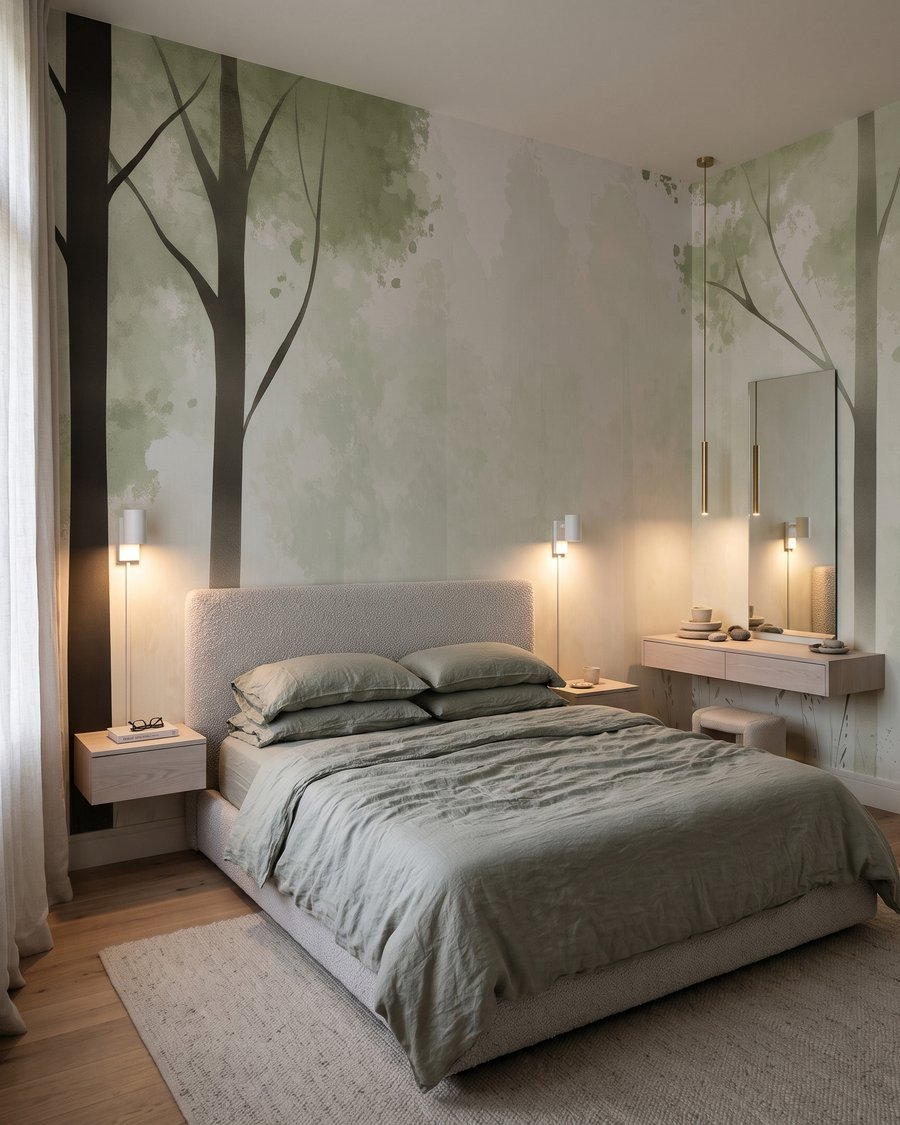 Waldrand mit hohen Stämmen — Interieur 2