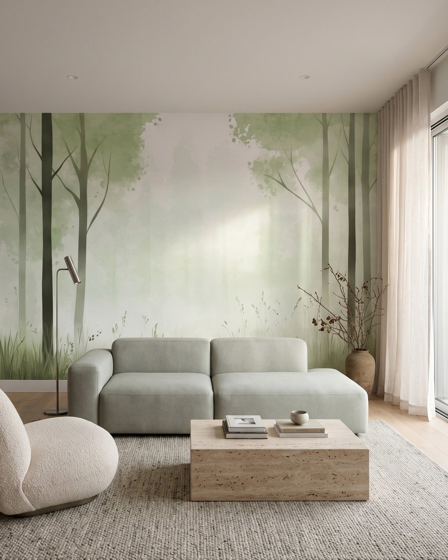 Waldrand mit hohen Stämmen — Interieur 1