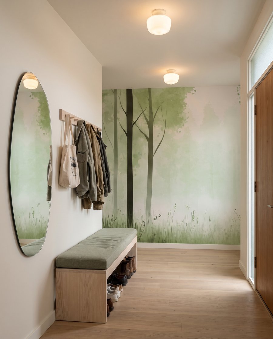 Waldrand mit hohen Stämmen — Interieur 3