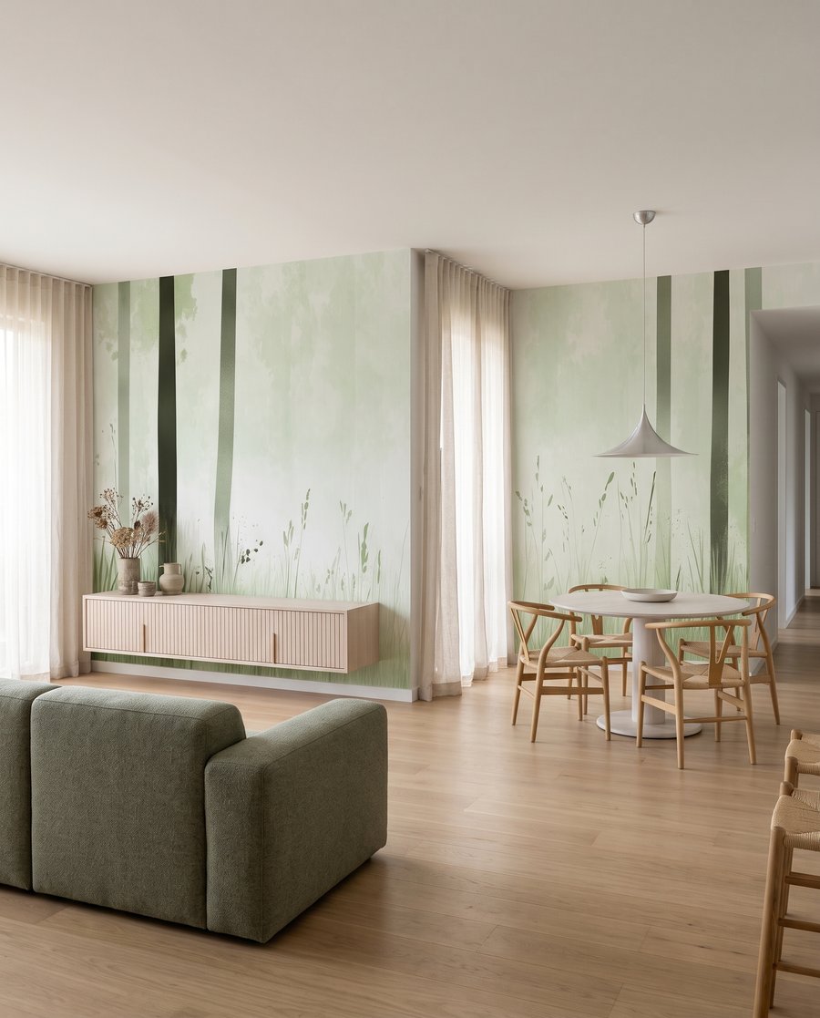 Waldrand mit hohen Stämmen — Interieur 4