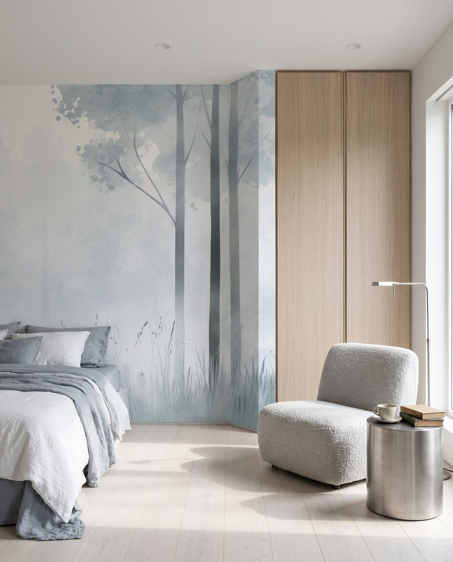 Waldrand mit hohen Stämmen — Interieur 2