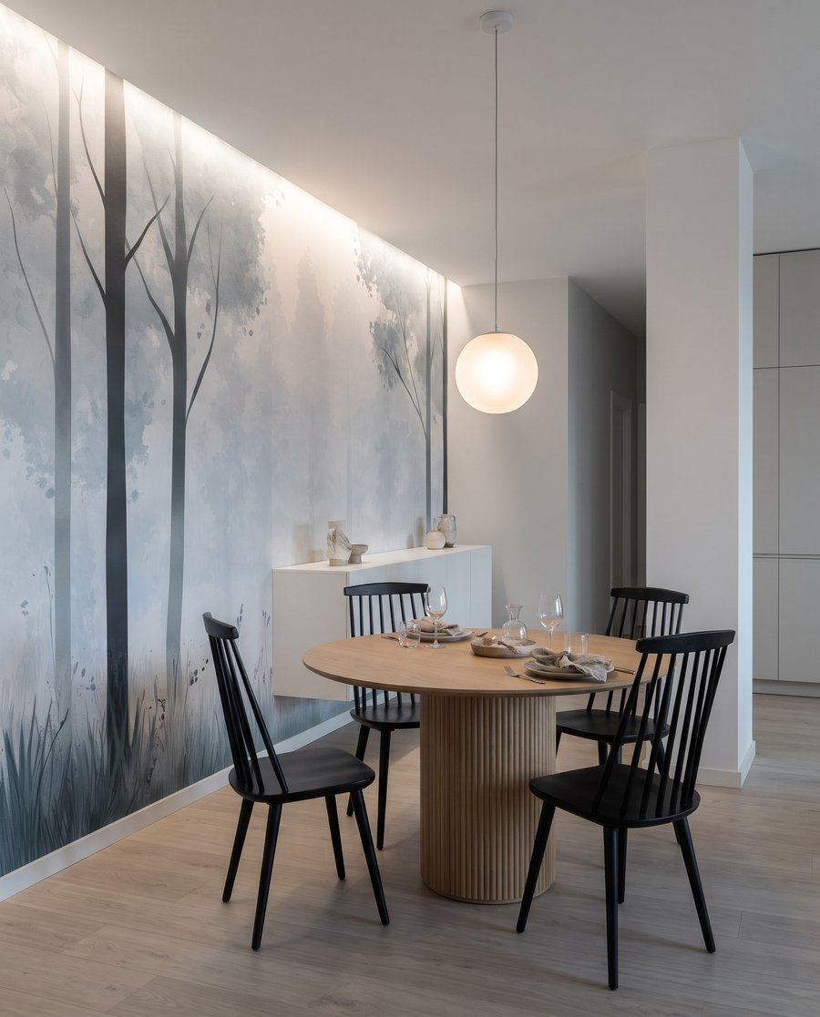 Waldrand mit hohen Stämmen — Interieur 4