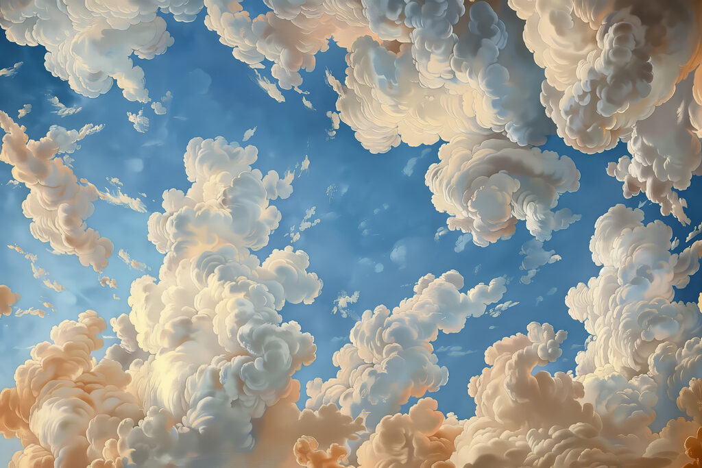 Himmel zwischen Wolken — ganzes Design