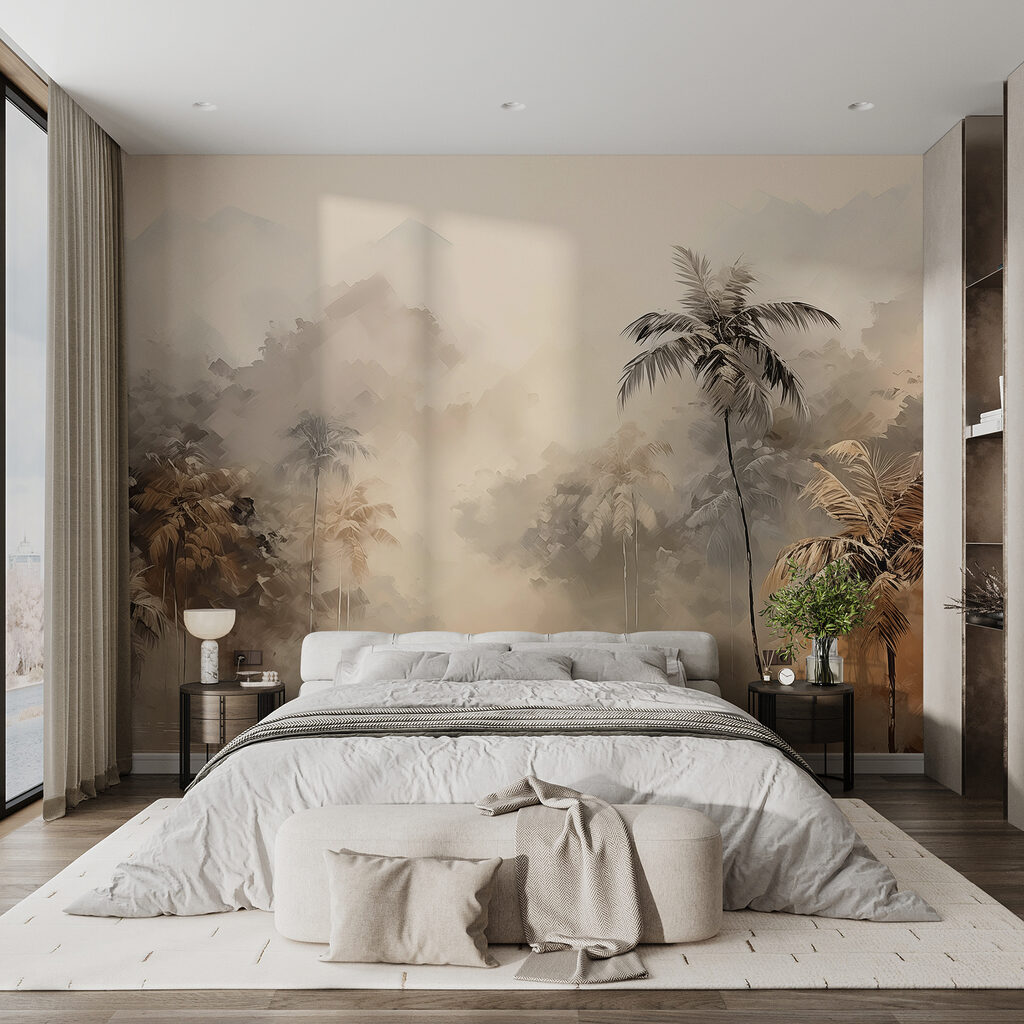 Tropen im Sepianebel in einem Interieur