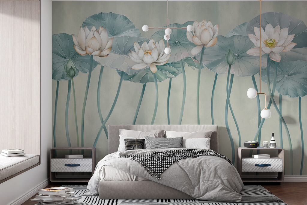 Lotusblüten an gebogenen Stielen — Interieur 2