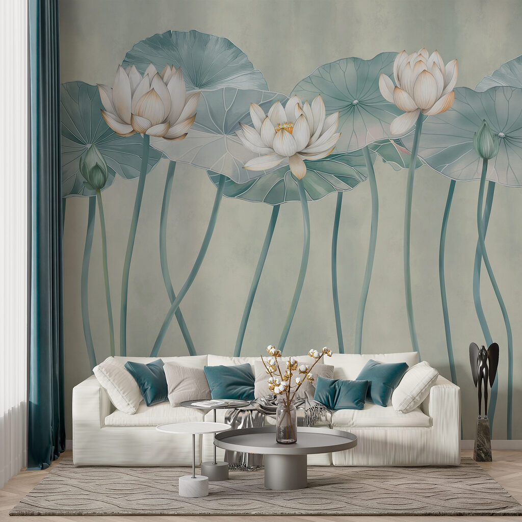 Lotusblüten an gebogenen Stielen — Interieur 3