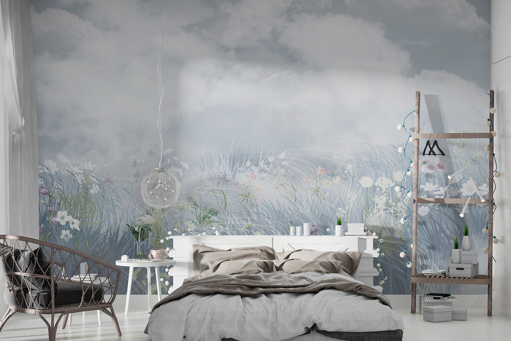 Blumenwiese unter Wolken — Interieur 1