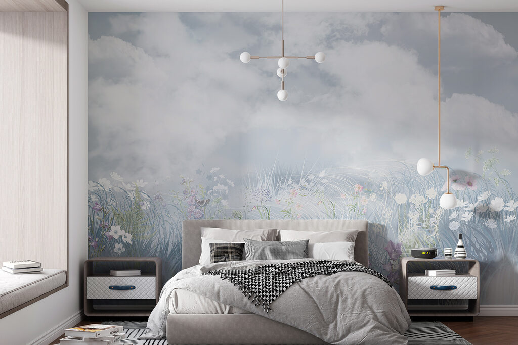 Blumenwiese unter Wolken — Interieur 2