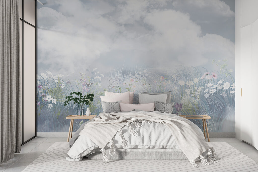 Blumenwiese unter Wolken — Interieur 3