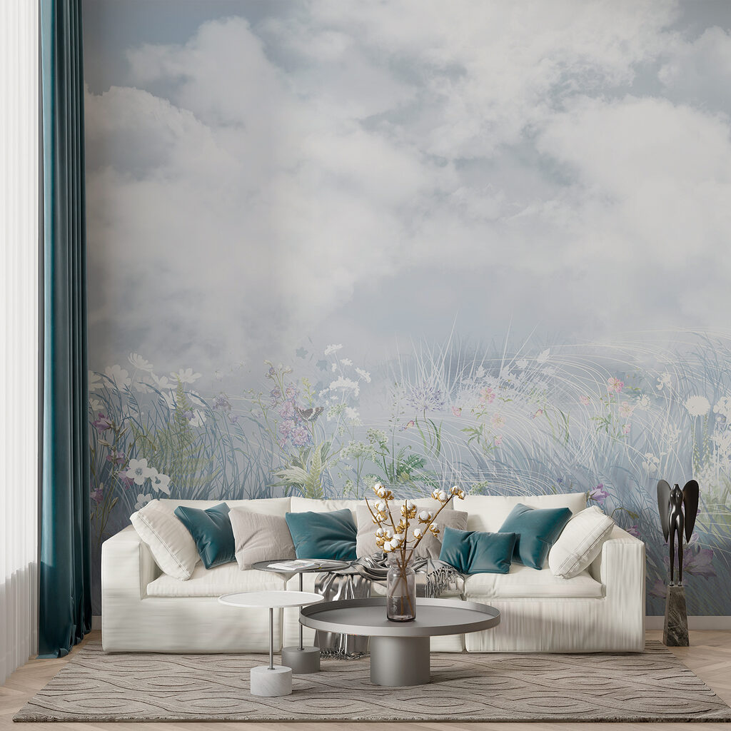 Blumenwiese unter Wolken — Interieur 4