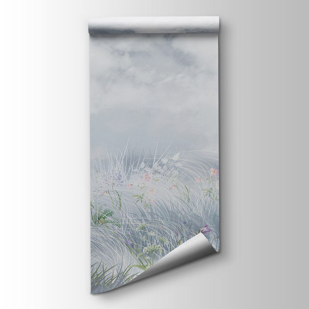 Blumenwiese unter Wolken — Produktansicht